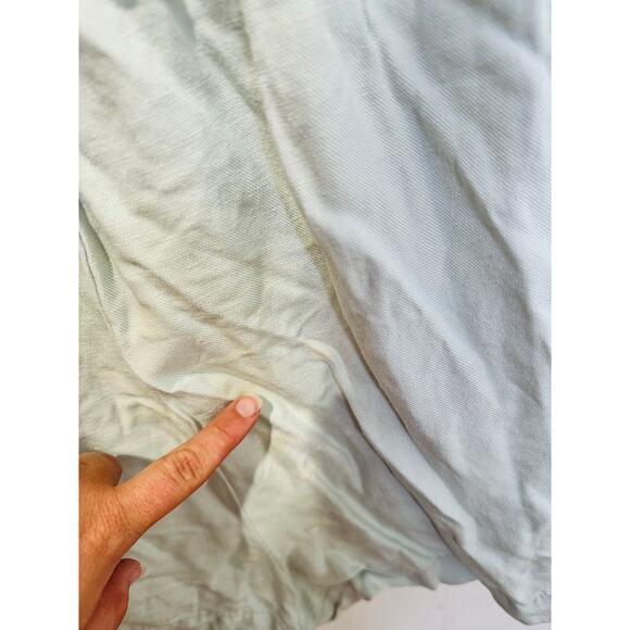 Thakoon Collective Women's Mint Tie Waist Cap Sleeves Plunge Neck Romper Size 10 - Picture 11 of 12